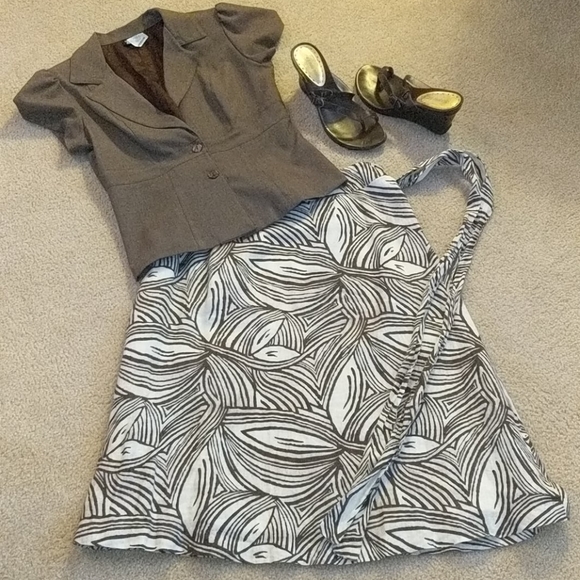 Talbots Irish Linen Brown Skirt Size 6 - Picture 4 of 9